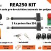 REA250 KIT - EXTRA sada pohonu pro dvoukřídlou bránu do 5m průjezdu